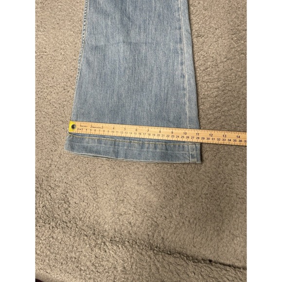 Vintage Anchor Blue Jeans Womens 13R Bell Bottom Flare Low Rise Denim Hip Pop‎ - Picture 11 of 13